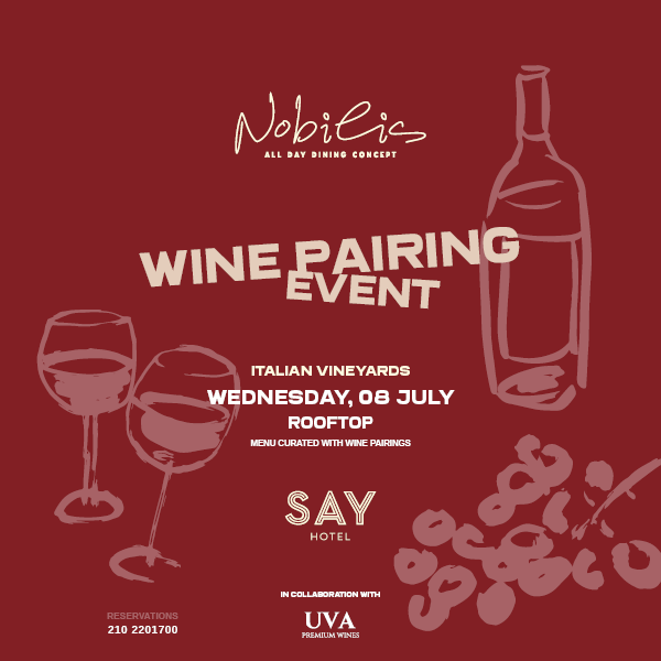 Say Hotel Wine Pairing Event 600x600px